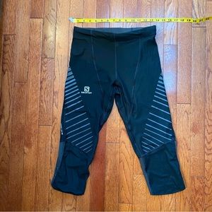 Salomon Advance skin Active dry reflective capri leggings size M/L
